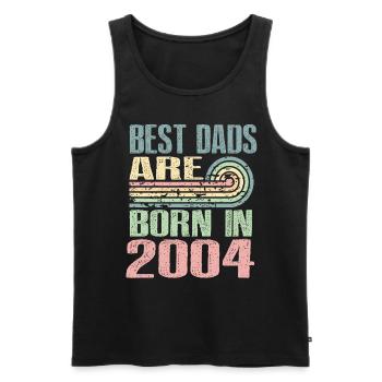 The best fathers were born in 2004, 19 years old, - Men's Premium Organic Tank Top - black - Front - AI Model Male 178 light (178cm)
