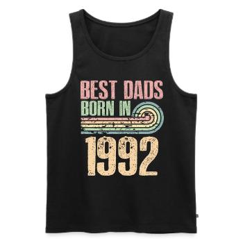Die Besten Väter Sind 1992 Geboren, 31 Jahre Alt, - Männer Premium Bio Tank Top - Schwarz - Vorne - Michal (187cm)
