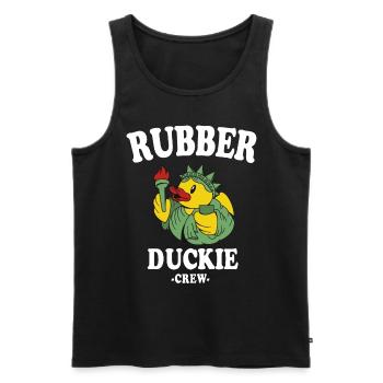 Canard en caoutchouc Canard jaune Équipage Baignade Canards Canards Canards - Débardeur bio Premium Homme - noir - Devant - AI Model Male 178 light (178cm)