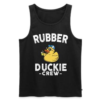 Canard en caoutchouc Canard jaune Équipage Baignade Canards Canards Canards - Débardeur bio Premium Homme - noir - Devant - AI Model Male 178 light (178cm)