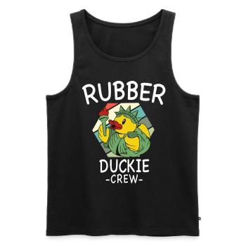Gummiente Gelbe Ente Crew Badeenten Enten Enten - Männer Premium Bio Tank Top - Schwarz - Vorne - AI Model Male 178 light (178cm)