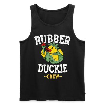 Gummiente Gelbe Ente Crew Badeenten Enten Enten - Männer Premium Bio Tank Top - Schwarz - Vorne - AI Model Male 178 light (178cm)