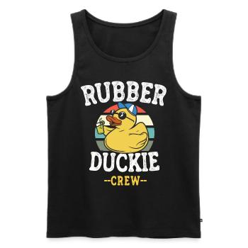 Canard en caoutchouc Canard jaune Équipage Baignade Canards Canards Canards - Débardeur bio Premium Homme - noir - Devant - Michal (187cm)