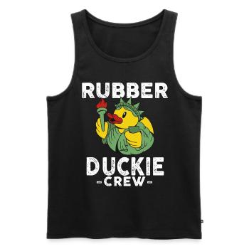 Gummiente Gelbe Ente Crew Badeenten Enten Enten - Männer Premium Bio Tank Top - Schwarz - Vorne - AI Model Male 178 light (178cm)
