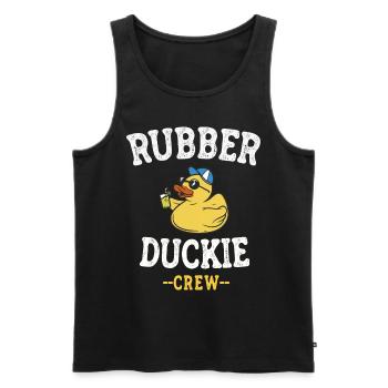 Canard en caoutchouc Canard jaune Équipage Baignade Canards Canards Canards - Débardeur bio Premium Homme - noir - Devant - AI Model Male 178 light (178cm)