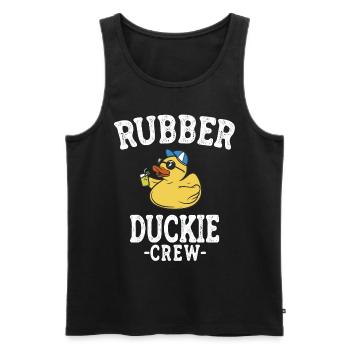 Canard en caoutchouc Canard jaune Équipage Baignade Canards Canards Canards - Débardeur bio Premium Homme - noir - Devant - AI Model Male 178 light (178cm)