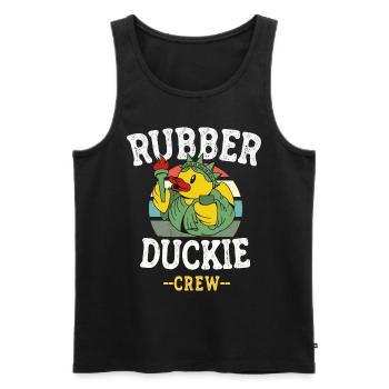 Canard en caoutchouc Canard jaune Équipage Baignade Canards Canards Canards - Débardeur bio Premium Homme - noir - Devant - AI Model Male 178 light (178cm)