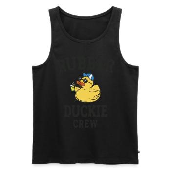 Gummiente Yellow Duckie Crew Bath Ducks Duckling - Männer Premium Bio Tank Top - Schwarz - Vorne - AI Model Male 178 light (178cm)