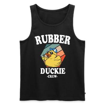 Canard en caoutchouc Canard jaune Équipage Baignade Canards Canards Canards - Débardeur bio Premium Homme - noir - Devant - Michal (187cm)
