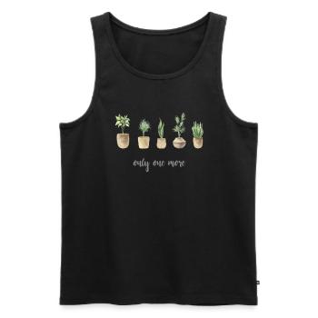 Nur Noch Eine Pflanze, Gartenbau Blumengarten - Männer Premium Bio Tank Top - Schwarz - Vorne - AI Model Male 178 light (178cm)