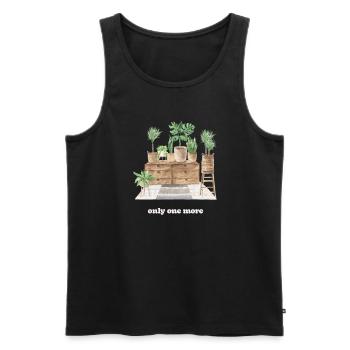Nur Noch Eine Pflanze, Gartenbau Blumengarten - Männer Premium Bio Tank Top - Schwarz - Vorne - AI Model Male 178 light (178cm)