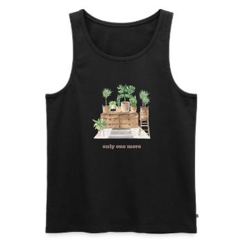 Nur Noch Eine Pflanze, Gartenbau Blumengarten - Männer Premium Bio Tank Top - Schwarz - Vorne - AI Model Male 178 light (178cm)