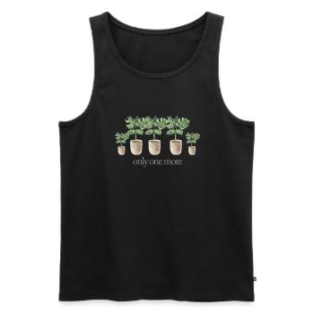 Nur Noch Eine Pflanze, Gartenbau Blumengarten - Männer Premium Bio Tank Top - Schwarz - Vorne - AI Model Male 178 light (178cm)