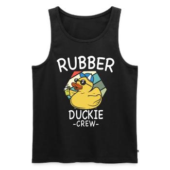 Canard en caoutchouc Canard jaune Équipage Baignade Canards Canards Canards - Débardeur bio Premium Homme - noir - Devant - AI Model Male 178 light (178cm)