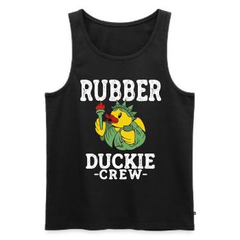 Gummiente Gelbe Ente Crew Badeenten Enten Enten - Männer Premium Bio Tank Top - Schwarz - Vorne - AI Model Male 178 light (178cm)