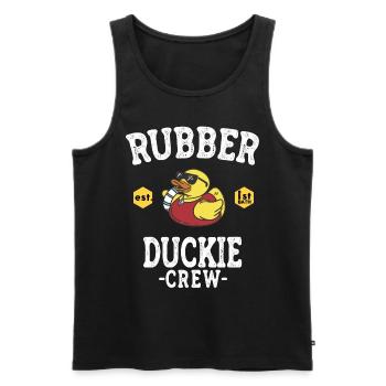 Gummiente Gelbe Ente Crew Badeenten Enten Enten - Männer Premium Bio Tank Top - Schwarz - Vorne - AI Model Male 178 light (178cm)