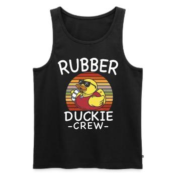 Gummiente Gelbe Ente Crew Badeenten Enten Enten - Männer Premium Bio Tank Top - Schwarz - Vorne - AI Model Male 178 light (178cm)