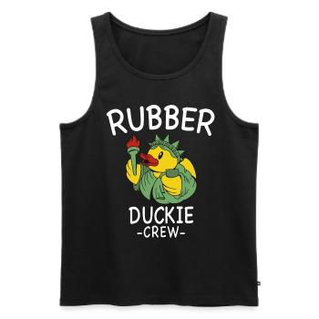 Gummiente Gelbe Ente Crew Badeenten Enten Enten - Männer Premium Bio Tank Top - Schwarz - Vorne - AI Model Male 178 light (178cm)