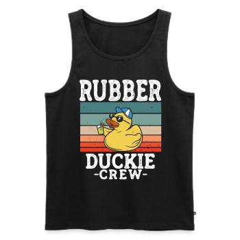 Canard en caoutchouc Canard jaune Équipage Baignade Canards Canards Canards - Débardeur bio Premium Homme - noir - Devant - Michal (187cm)