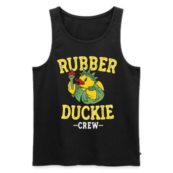 Canard en caoutchouc Canard jaune Équipage Baignade Canards Canards Canards - Débardeur bio Premium Homme - noir - Devant - AI Model Male 178 light (178cm)