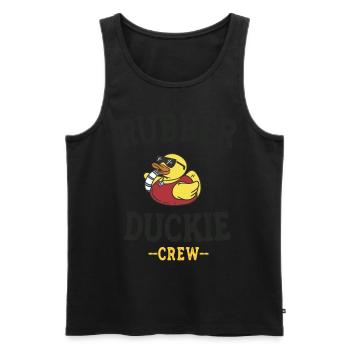 Gummiente Yellow Duckie Crew Bath Ducks Duckling - Männer Premium Bio Tank Top - Schwarz - Vorne - Michal (187cm)