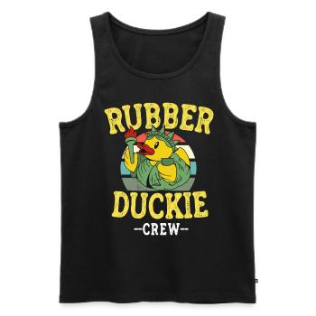 Canard en caoutchouc Canard jaune Équipage Baignade Canards Canards Canards - Débardeur bio Premium Homme - noir - Devant - AI Model Male 178 light (178cm)