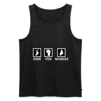 Italy Italian Vaffanculo - Men's Premium Organic Tank Top - black - Front - AI Model Male 178 light (178cm)