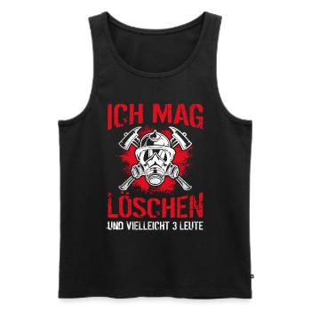 Lustiger Freiwillige Feuerwehr Spruch - Feuerwehrm - Männer Premium Bio Tank Top - Schwarz - Vorne - Michal (187cm)