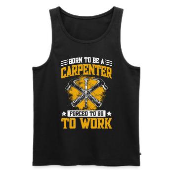 Woodworker & Carpenter - Men's Premium Organic Tank Top - black - Front - AI Model Male 178 light (178cm)