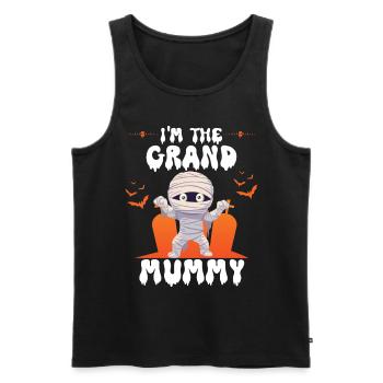 Im the grand mummy, funny grandma halloween - Men's Premium Organic Tank Top - black - Front - AI Model Male 178 light (178cm)