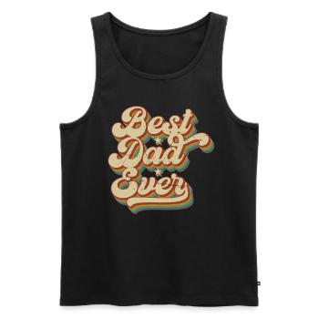 Meilleur cadeau de papa de la fête des pères - Débardeur bio Premium Homme - noir - Devant - Michal (187cm)