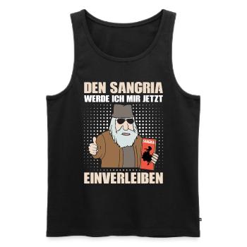 DEN SANGRIA WERDE ICH MIR JETZT EINVERLEIBEN - Männer Premium Bio Tank Top - Schwarz - Vorne - Michal (187cm)