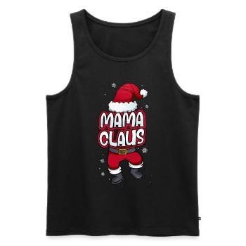 Mama Claus Weihnachtsmann Kostüm Familien Outfit - Männer Premium Bio Tank Top - Schwarz - Vorne - Michal (187cm)