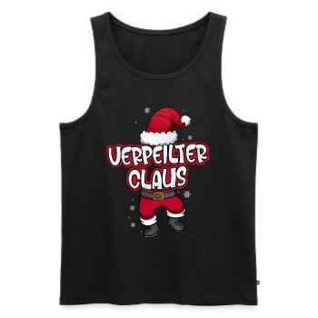 Verpeilter Claus Weihnachtsmann Kostüm Familien - Männer Premium Bio Tank Top - Schwarz - Vorne - Michal (187cm)