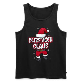 Durstiger Claus Weihnachtsmann Kostüm Familien - Männer Premium Bio Tank Top - Schwarz - Vorne - AI Model Male 178 light (178cm)