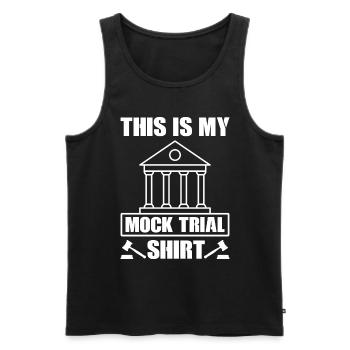 C’EST MA CHEMISE DE PROCÈS SIMULÉ Avocat - Débardeur bio Premium Homme - noir - Devant - Michal (187cm)