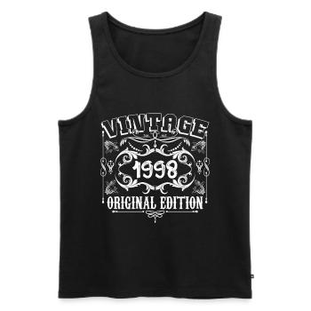 1998 | Vintage Original Edition 1998 birthday - Men's Premium Organic Tank Top - black - Front - Michal (187cm)