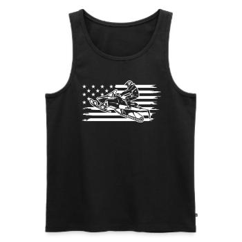 Snowmobile Snowmobiling sled motor sled - Men's Premium Organic Tank Top - black - Front - Michal (187cm)