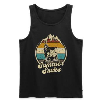 Snowmobile Snowmobiling sled motor sled - Männer Premium Bio Tank Top - Schwarz - Vorne - Michal (187cm)