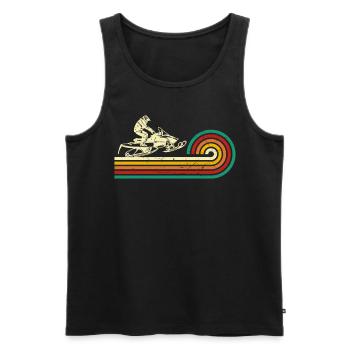 Snowmobile Snowmobiling sled motor sled - Männer Premium Bio Tank Top - Schwarz - Vorne - AI Model Male 178 light (178cm)