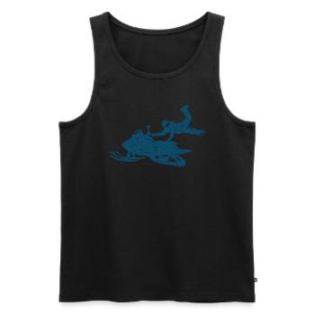 Snowmobile Snowmobiling sled motor sled - Men's Premium Organic Tank Top - black - Front - Michal (187cm)