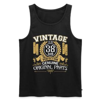 Vintage 38 years - birthday gift 38 years - Men's Premium Organic Tank Top - black - Front - AI Model Male 178 light (178cm)