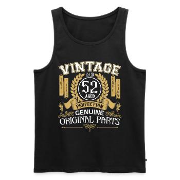 Vintage 52 ans - cadeau d’anniversaire 52 ans - Débardeur bio Premium Homme - noir - Devant - Michal (187cm)