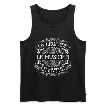 Musicien | meilleur Musicien | la légende le mythe - Débardeur bio Premium Homme - noir - Devant - Michal (187cm)