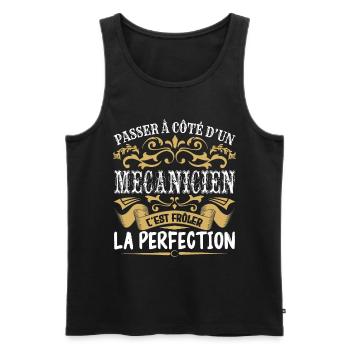 Le Meilleur Mécanicien | Mécanicien à la perfectio - Débardeur bio Premium Homme - noir - Devant - AI Model Male 178 light (178cm)