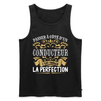 Le Meilleur Conducteur | Conducteur à la perfectio - Débardeur bio Premium Homme - noir - Devant - Michal (187cm)