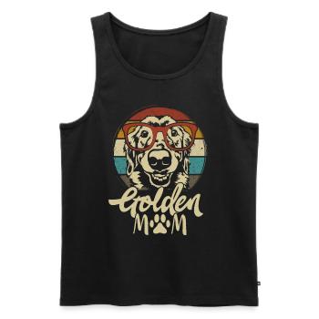Golden Retriever Golden Mom Dogs Mama Mistress - Débardeur bio Premium Homme - noir - Devant - Michal (187cm)