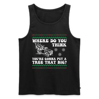 Wo glaubst du, wirst du einen Baum setzen, der - Männer Premium Bio Tank Top - Schwarz - Vorne - AI Model Male 178 light (178cm)