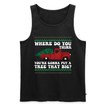 Wo glaubst du, wirst du einen Baum setzen, der - Männer Premium Bio Tank Top - Schwarz - Vorne - AI Model Male 178 light (178cm)
