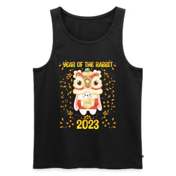 Zodiac Happy Chinese New Year of the Rabbit 2023 - Männer Premium Bio Tank Top - Schwarz - Vorne - Michal (187cm)